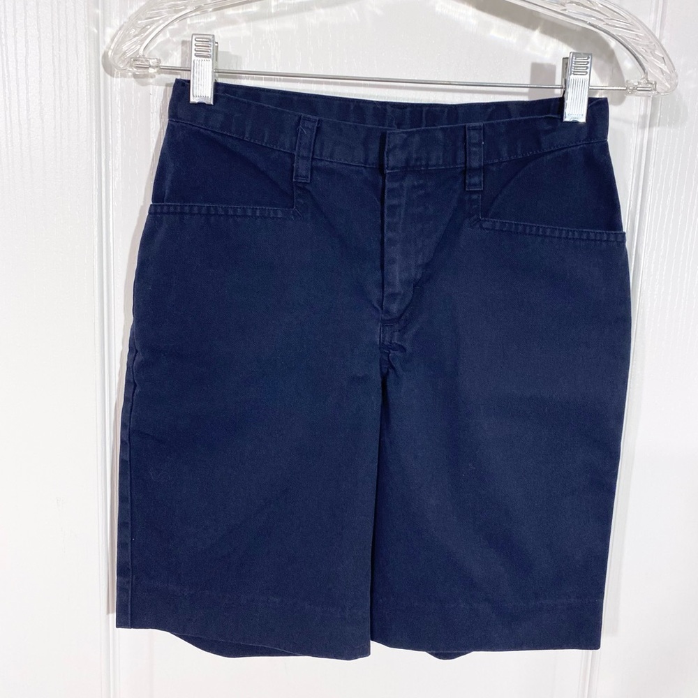 Y2K Classroom School Uniform Shorts Vintage Navy Youth 14 Unisex